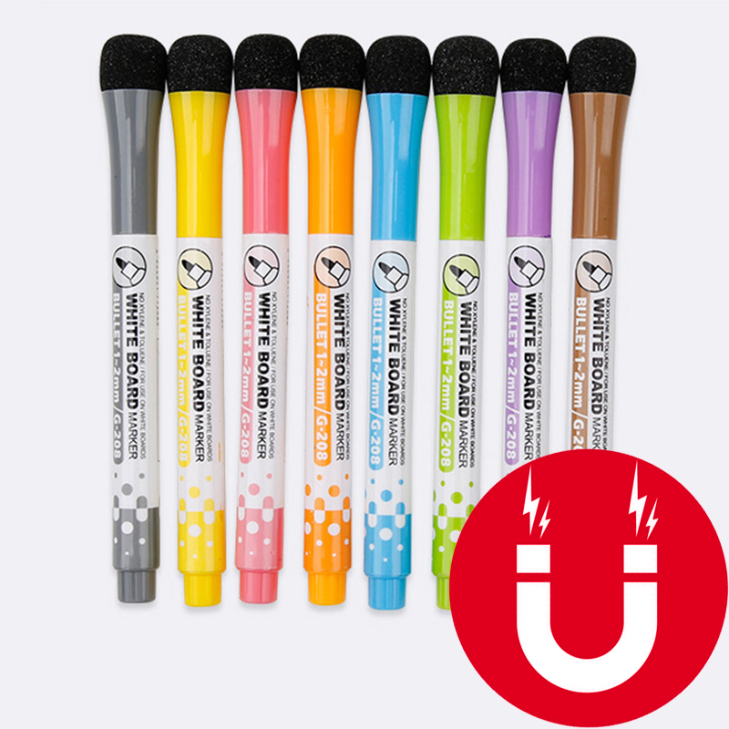 Whiteboard Marker Set - 1 Set School Classroom Supplies Magnetic