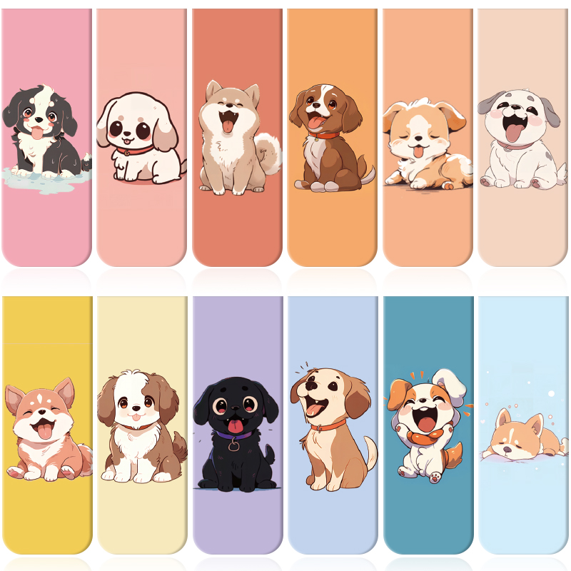 12 Pcs Cartoon Puppy Magnetic  - Bookmark Magnetic Clip review and price