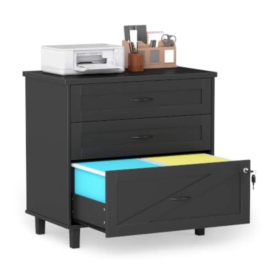 3-Drawer Wooden File Cabinet w - File Folder Hanging review and price