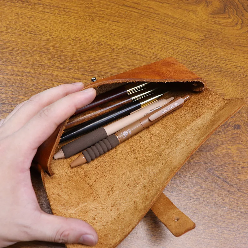 Ins Retro Tanned Leather Korea - Tan Stationery & Office Supply review and price