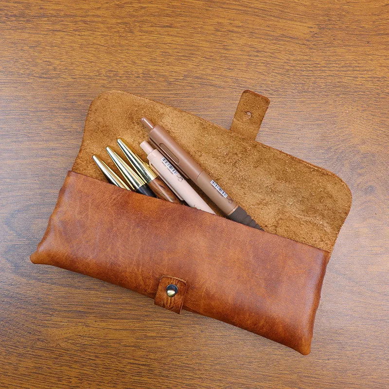 Ins Retro Tanned Leather Korea - Tan Stationery & Office Supply review and price
