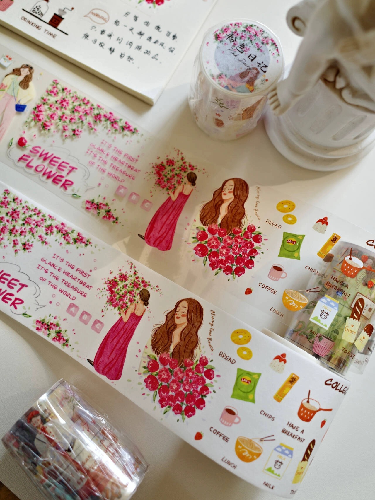 YiEr Studio Vintage Pink Dairy - Washi Tape Set review and price