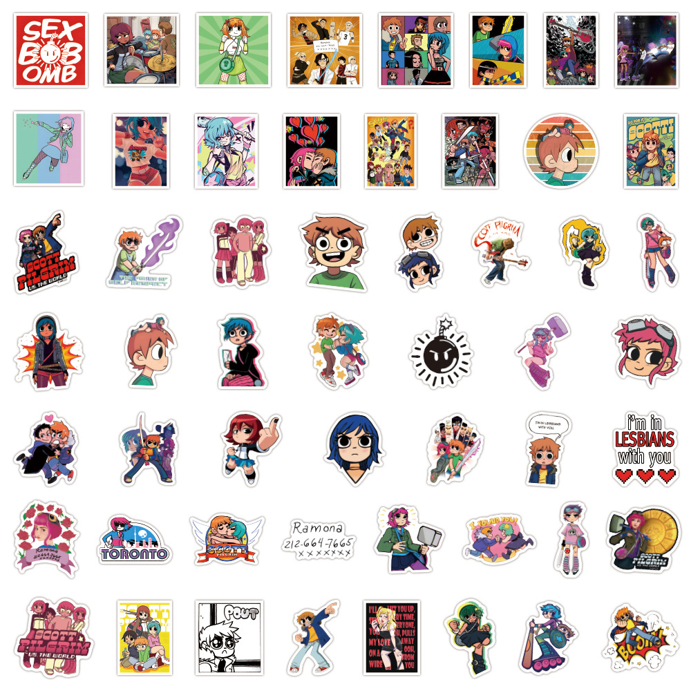 55pcs Cute Scott Pilgrim stick - Memo Pad Sticky review and price