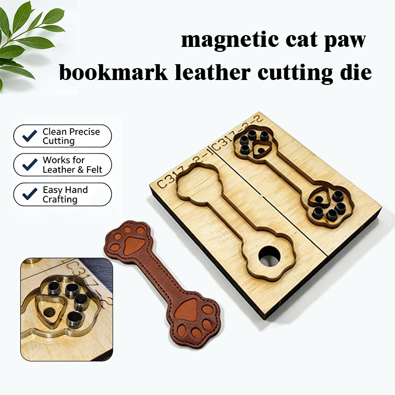 C317 Cat Claw Leather Cutting  - Bookmark Magnetic Clip review and price