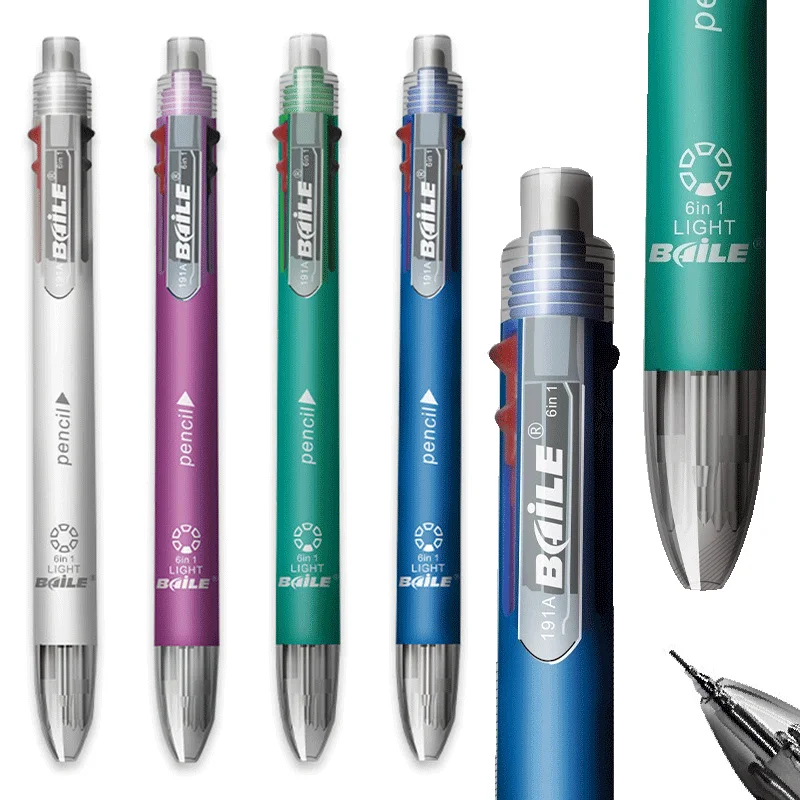 4/12Pcs 6 in 1 MultiColor Pen  - Staedtler Pencil Lumocolor review and price