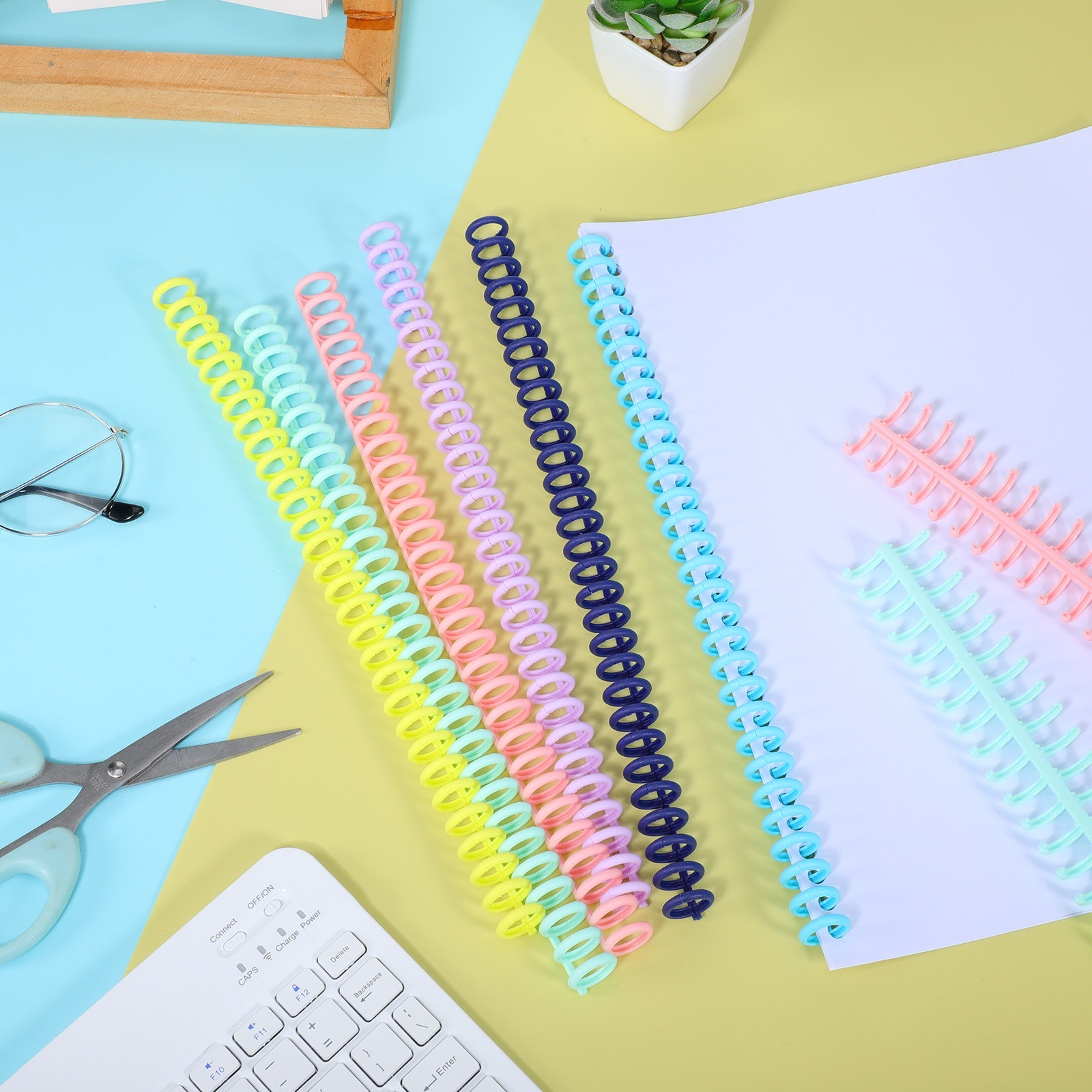 12Pcs Stylish Color Plastic Bi - Binding Comb Plastic review and price